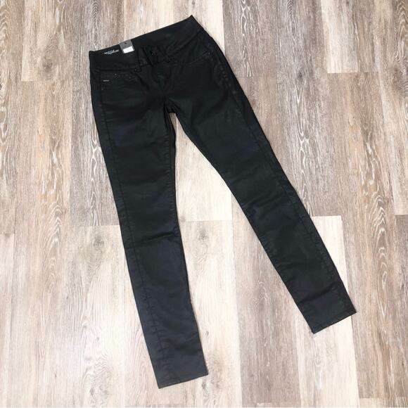 G-Star Raw Midge Cody Coated Distro Black Stretch Mid-Rise Skinny Jeans 26 NWT - Picture 2 of 10